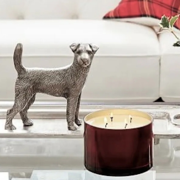 Pottery Barn Accents Pottery Barn Dog Sculpture Silver Dog Object 8